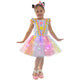 Vestido Noel Infantil con Luz LED + Gorro Navideño