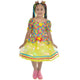 Amarillo Plaid Niñas Granja Vestido Vestido Vaquera Con Led