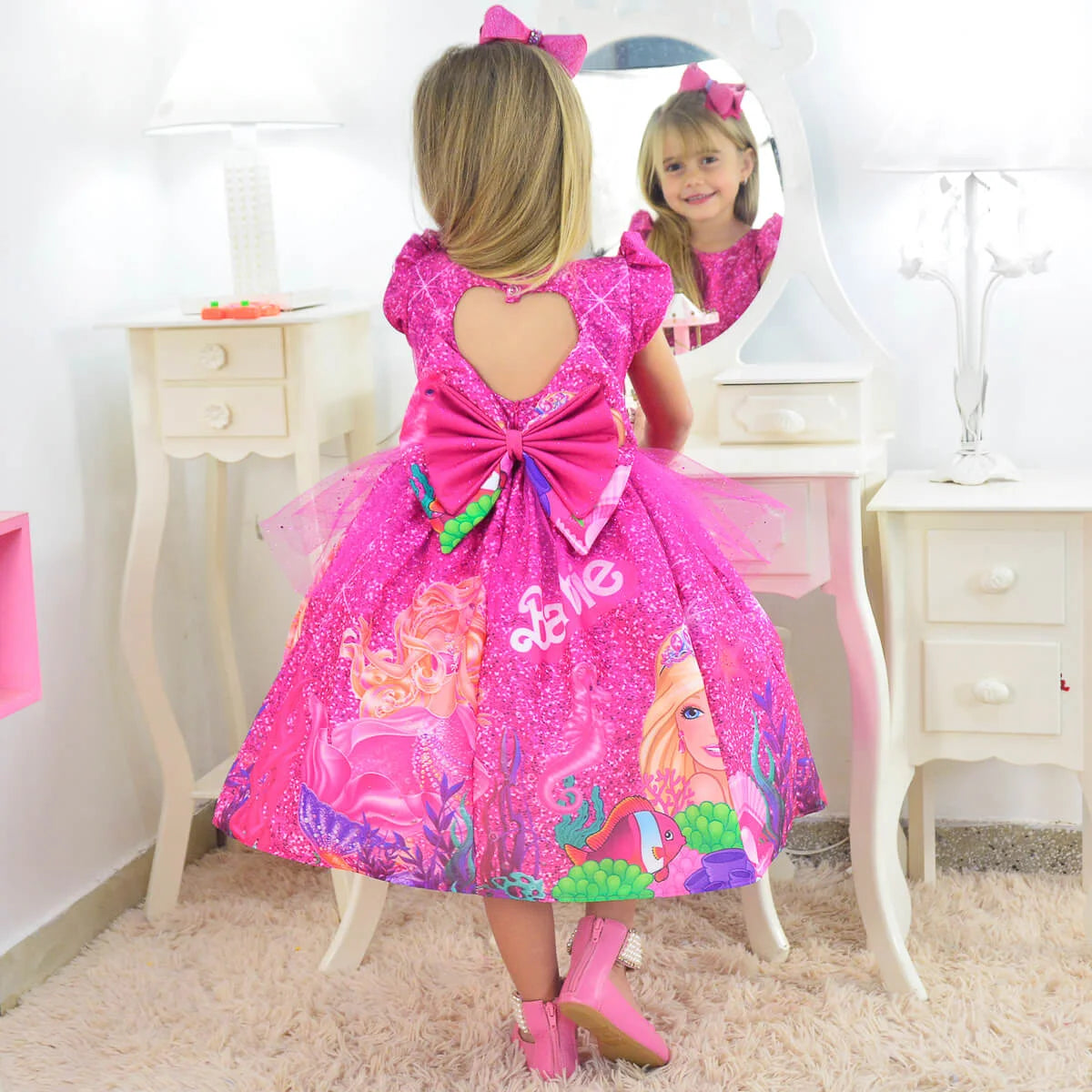 pink barbie dress Handmade Evening Outfit Gown For Silkstone Fashion Royalty FR and special occasions. Johnathan Kayne 2518 Size 4