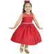 Children's Dress Red Tule Ilusion - Prom Wedding