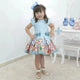 Children's Mermaid Theme Dress + Hair Bow, Birthday Baby Girl Clothes