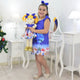 Christmas Night Theme Trapeze Dress, Matching Doll Helo and Girl