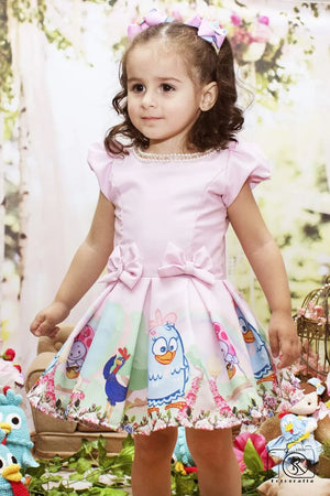 Customer photo - Girl's Lottie Dottie Chicken dress, birthday party