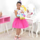 Vestidos de dinosaurios, muñeca Helo y niña a juego