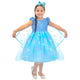 Vestido de Elsa con capa de luces LED y tiara centelleante - Disfraz de Frozen