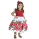 Vestido de Fiesta Floral Blanco y Rojo, para bebé y niña