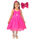Girl Pink Dress Laise + Hair Bow
