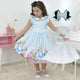 Vestido de Alicia en el país de las maravillas para niña + lazo para el pelo + enagua para niña, ropa para fiesta de cumpleaños