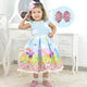 Vestido niña lujo azul Lottie Dottie Pollo + Lazo