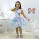 Vestido niña Lol sorpresa Sirena con tul azul en falda + Lazo