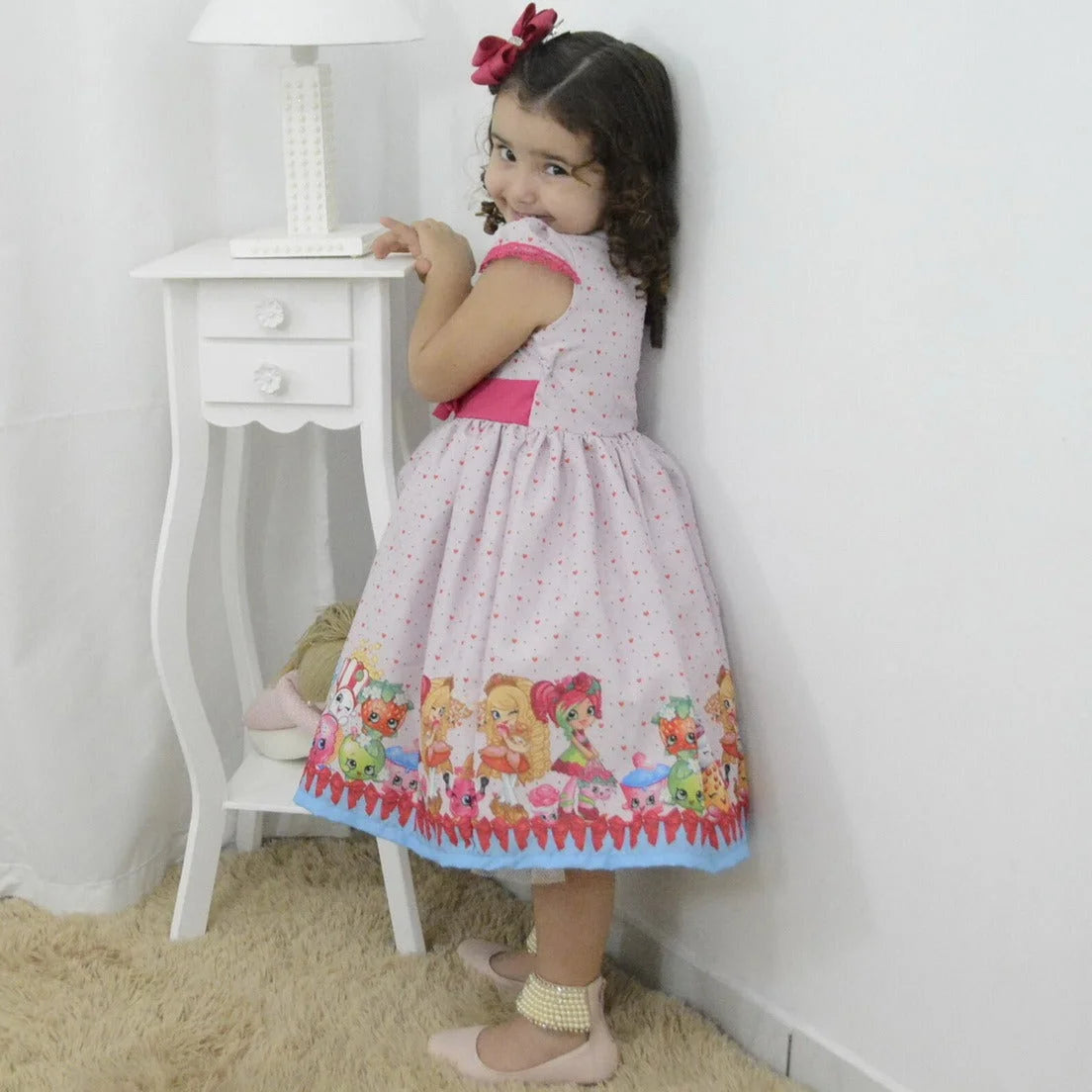 Girl's dress Shopkins, birthday party 9 US numeric