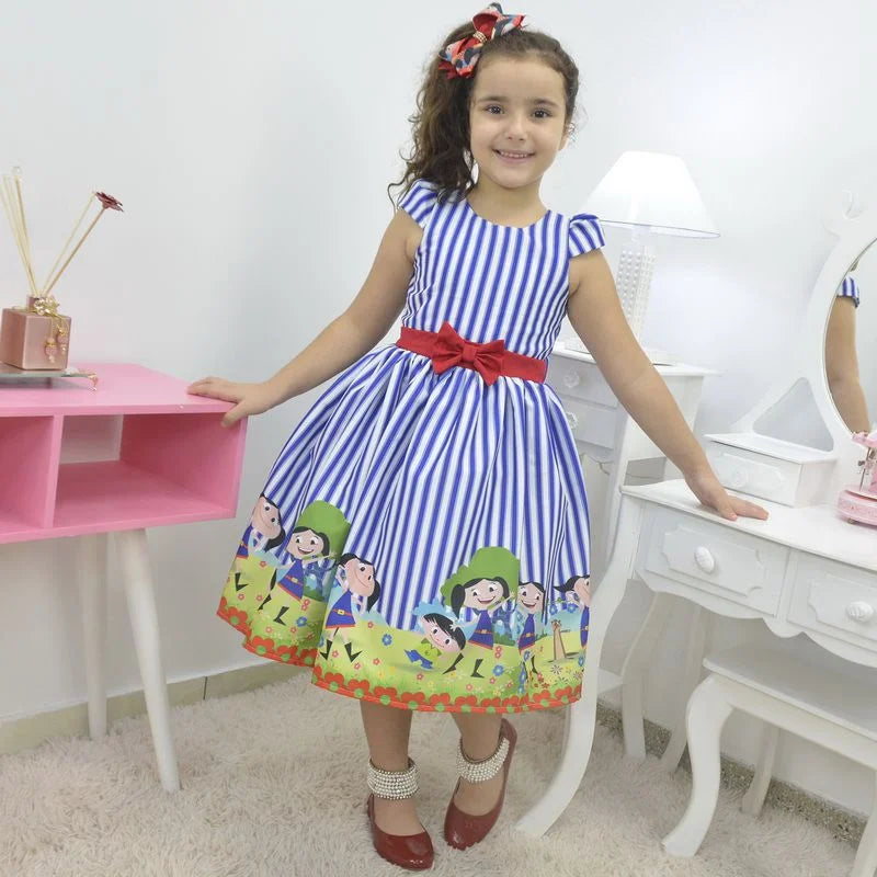 Earth to Luna Birthday Party Dress | 100% Cotton Gabardine | High