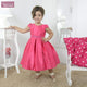 Vestido de niña rosa con bordado de perlas, fiesta formal