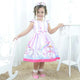 Girl's princess unicorn dress and rainbow, birthday party