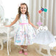 Vestido de niña Unicornio con Nubes y Arco Iris + Diadema + Enagua Niña, Cumpleaños Bebé Niña