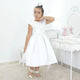 Vestido de Niña Blanco con encaje, fiesta formal