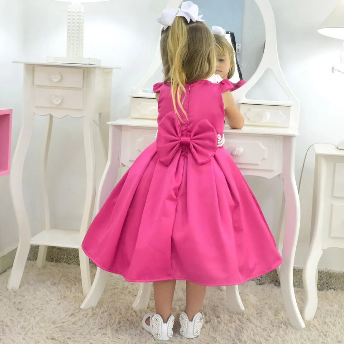 Hot Pink Dress Baby Girl, Birthday or Formal Party Outfit 18-24 months US numeric Hot Pink Dress Baby Girl, Birthday or Formal Party Outfit 18-24 months US numeric