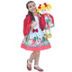 Vestido y capa de Caperucita Roja, muñeca a juego Helo y niña