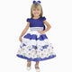 Vestido floral azul marino, niña, traje de fiesta de cumpleaños