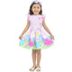 Vestido giratorio de dinosaurio rosa, ropa/disfraz de cumpleaños para bebé y niña