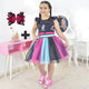 TikTok Black Dress, Birthday Baby and Girl Tutu Clothes + Hair Bow