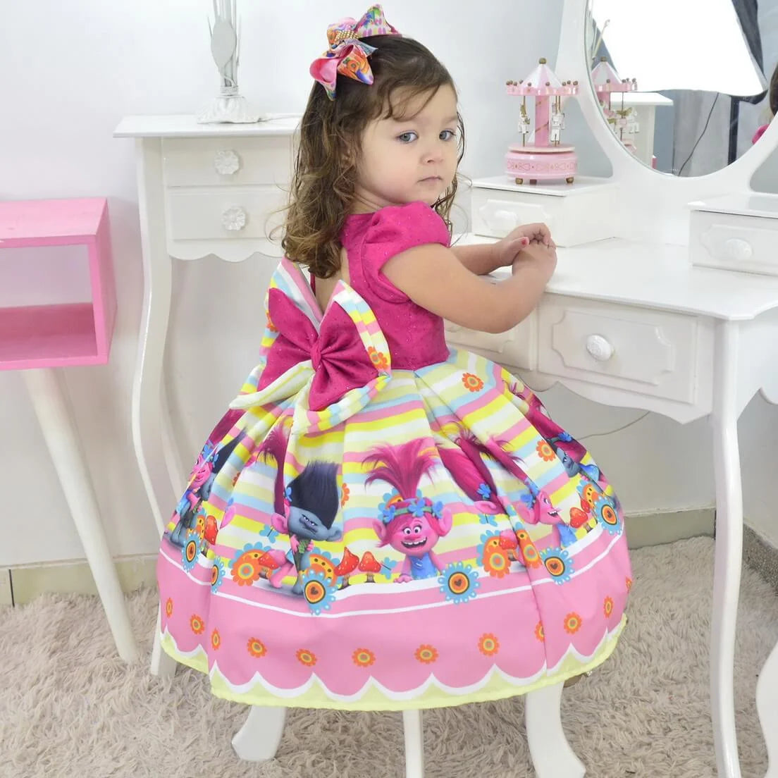 Trolls Dress For Baby and Girl, Birthday Party 9 US numeric