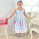 Vintage blue floral kids dress: A touch of retro elegance