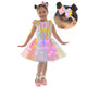 Circus Clown Dress Colorful Tutu Skirt With Led and Hair bow