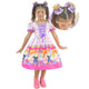 Pink And Lilac June Party Dress and 2 Hair Bow
