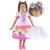 Pink And Lilac June Party Dress + 2 Bows + Hoop Skirt
