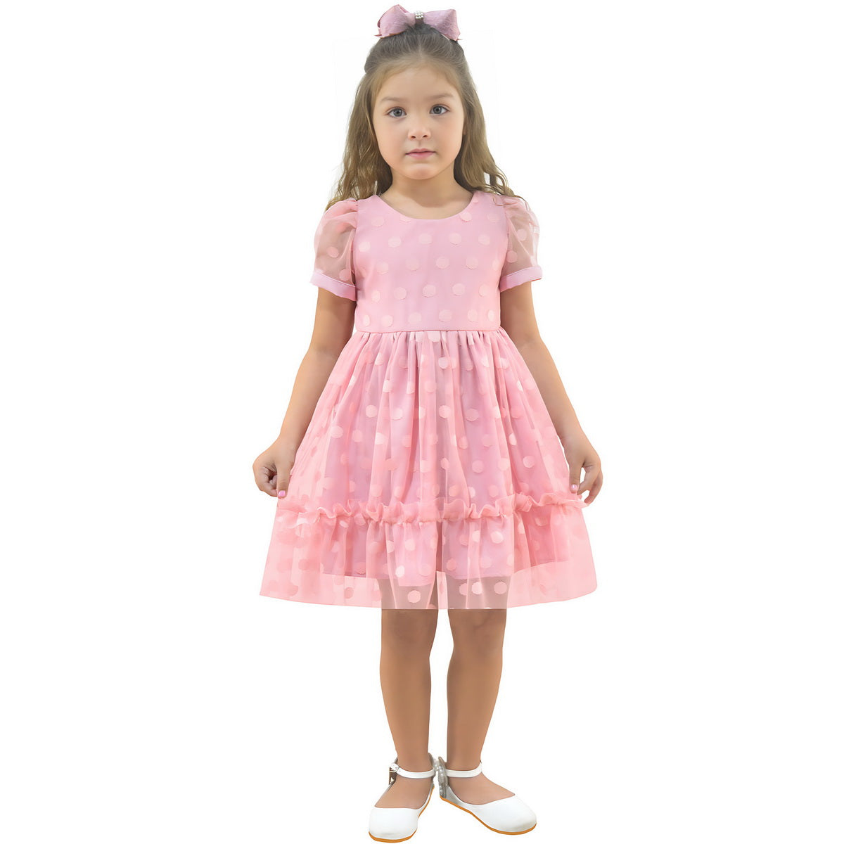 Pink Children's Tulle Poá Dress