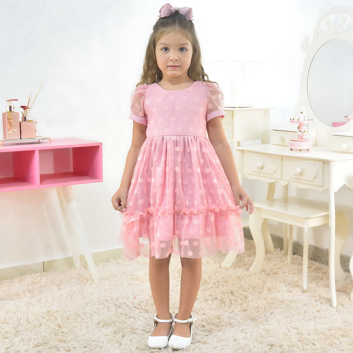 Pink Children's Tulle Po Dress - Christening, Wedding And Graduation 12-18 months US numeric Pink Children's Tulle Po Dress - Christening, Wedding And Graduation 12-18 months US numeric
