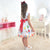 Watercolor Pencil Dress ABC Graduation Red Details + Hair Bow