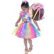 Inside Out 2 Mini Fashionista Dress - Colorful Tutu Skirt with LED + Hair Bow