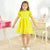 Children's Yellow Tulle Poá Dress Christening Wedding Graduation