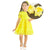 Yellow Children's Dress Tulle Poá Luxury + Hair Bow