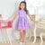 Vestido infantil Lila Tul Poá Lujo + Piel Lazo