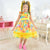 Yellow Plaid June Party Dress Luxurious + 2 Hair Bow + Hoop Skirt