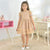 Beige Tulle Poá Luxury Dress For Children + Hair Bow