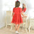 Children's Red Tulle Poá Luxury Dress + Hair Bow