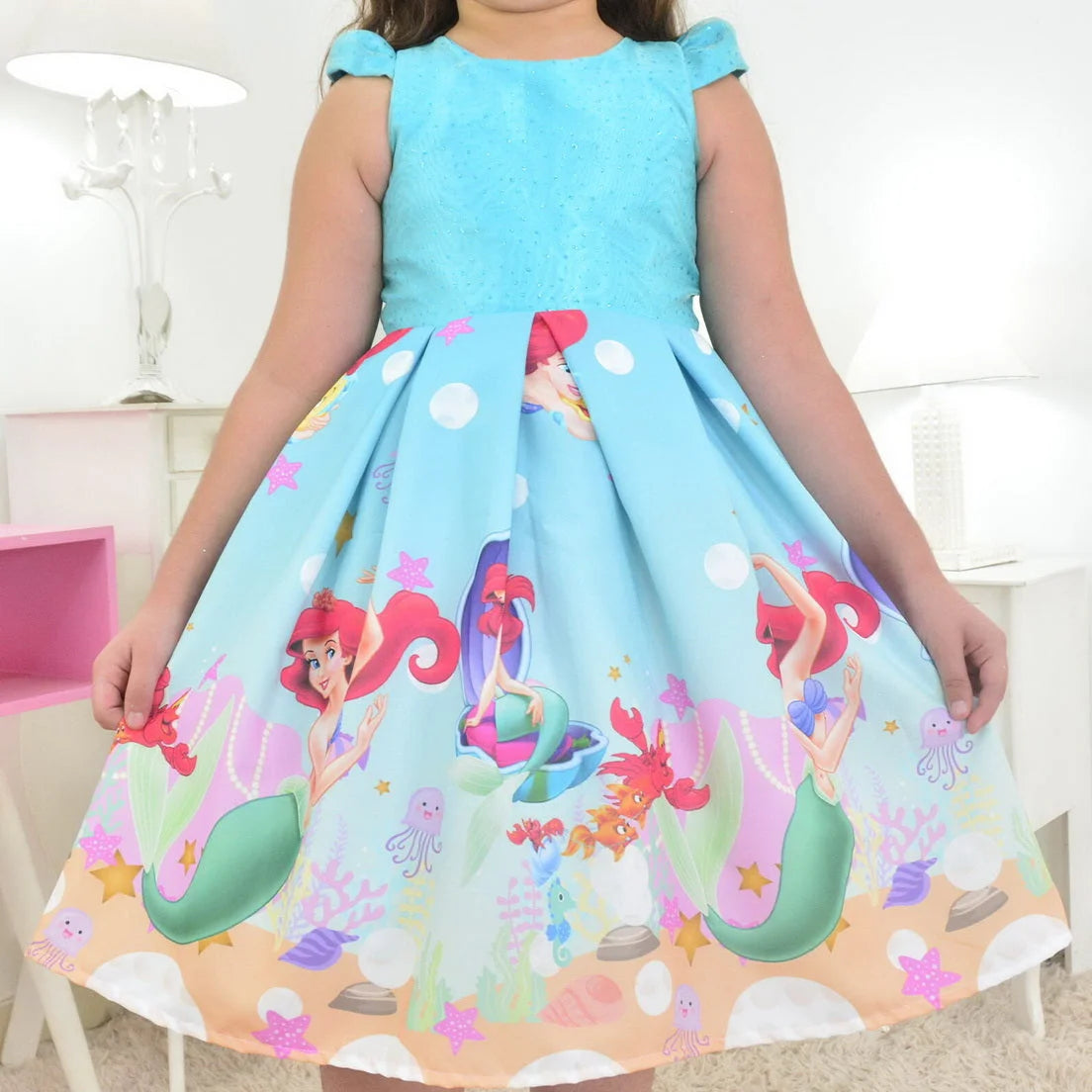 Vestido de Sirenita Ariel - Traje de cumpleaños de lujo para niña – Moderna  Meninas