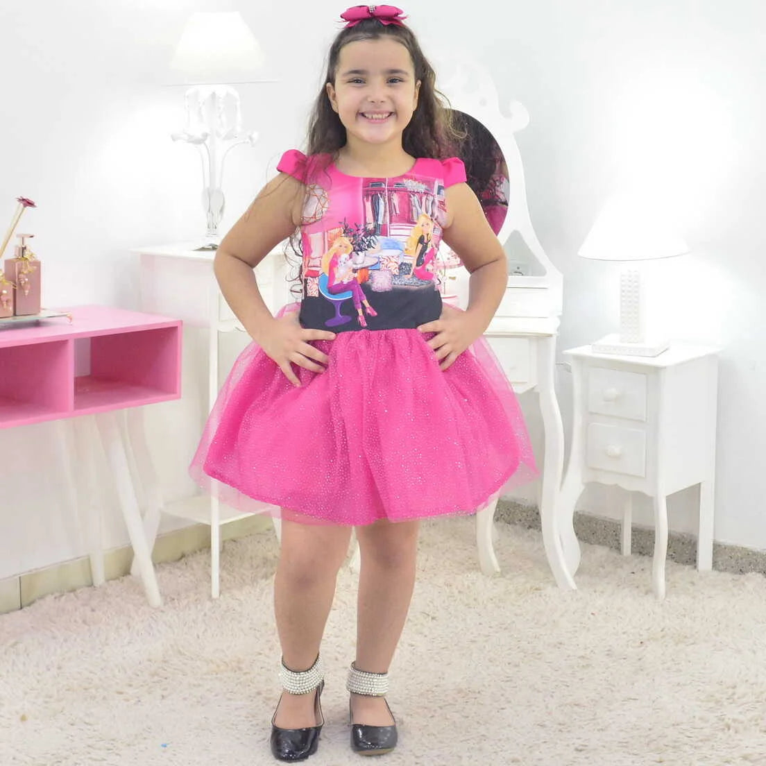THE ICONIC EXCLUSIVE Silhouette Barbie Flounce Dress - Kids by Rock Your Kid  Online | THE ICONIC | Australia
