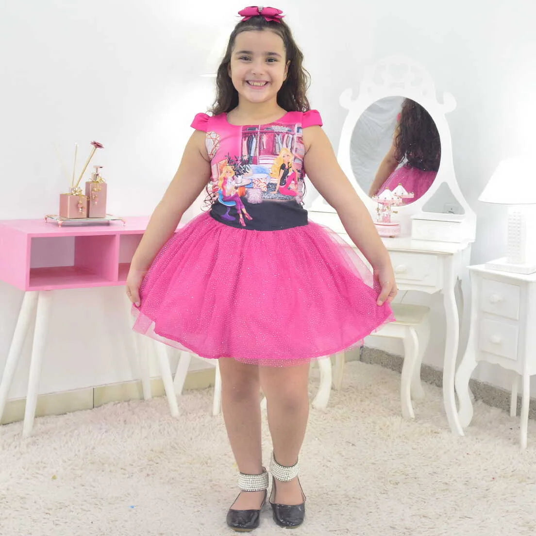 Barbie Dress For Girls and Baby, Birthday Party Outfit 6 US numeric