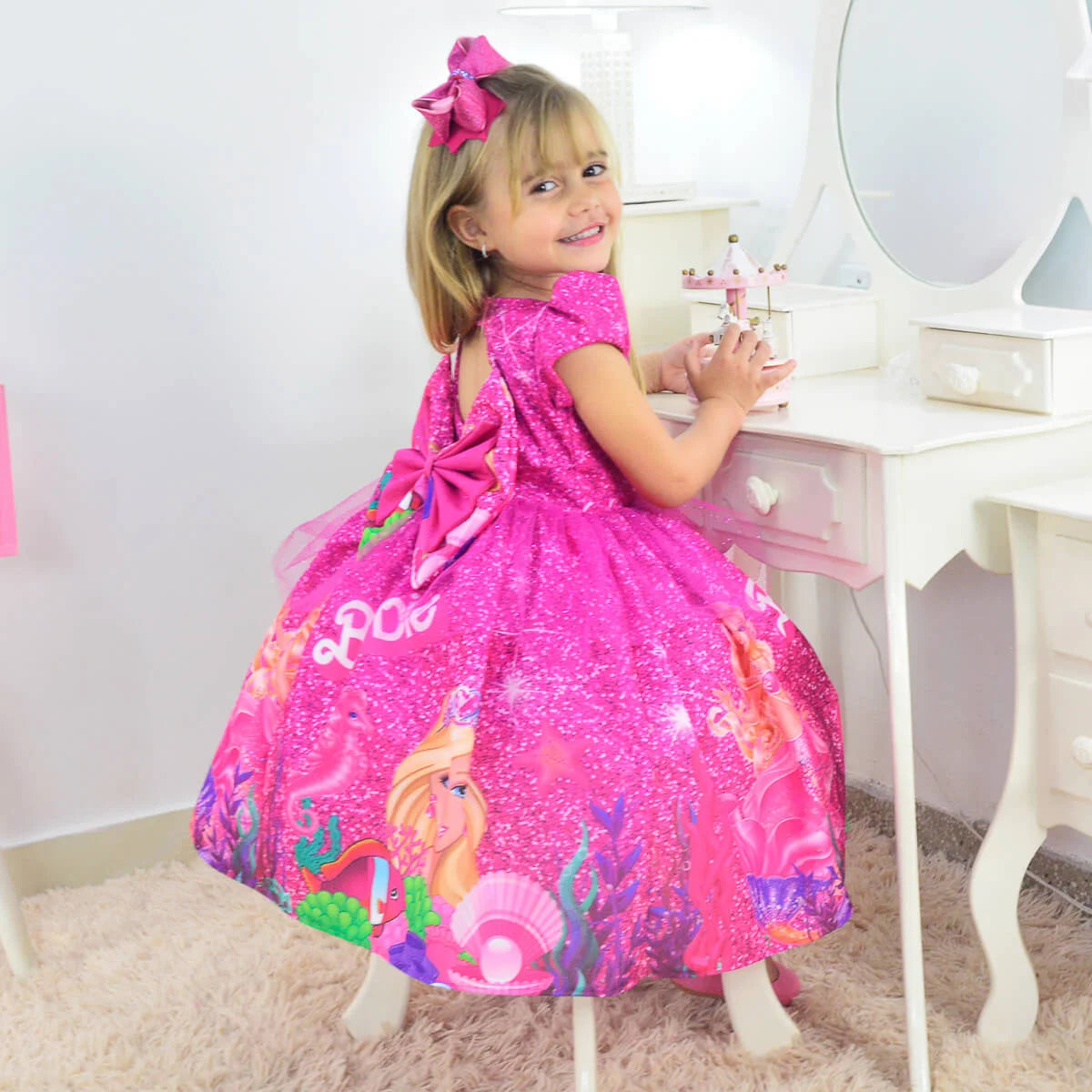 Barbie Mermaid Glitter Children's Dress 9 US numeric