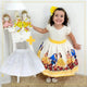 Beautiful And The Beast Dress + Hair Bow + Girl Petticoat, Clothes Birthday Party