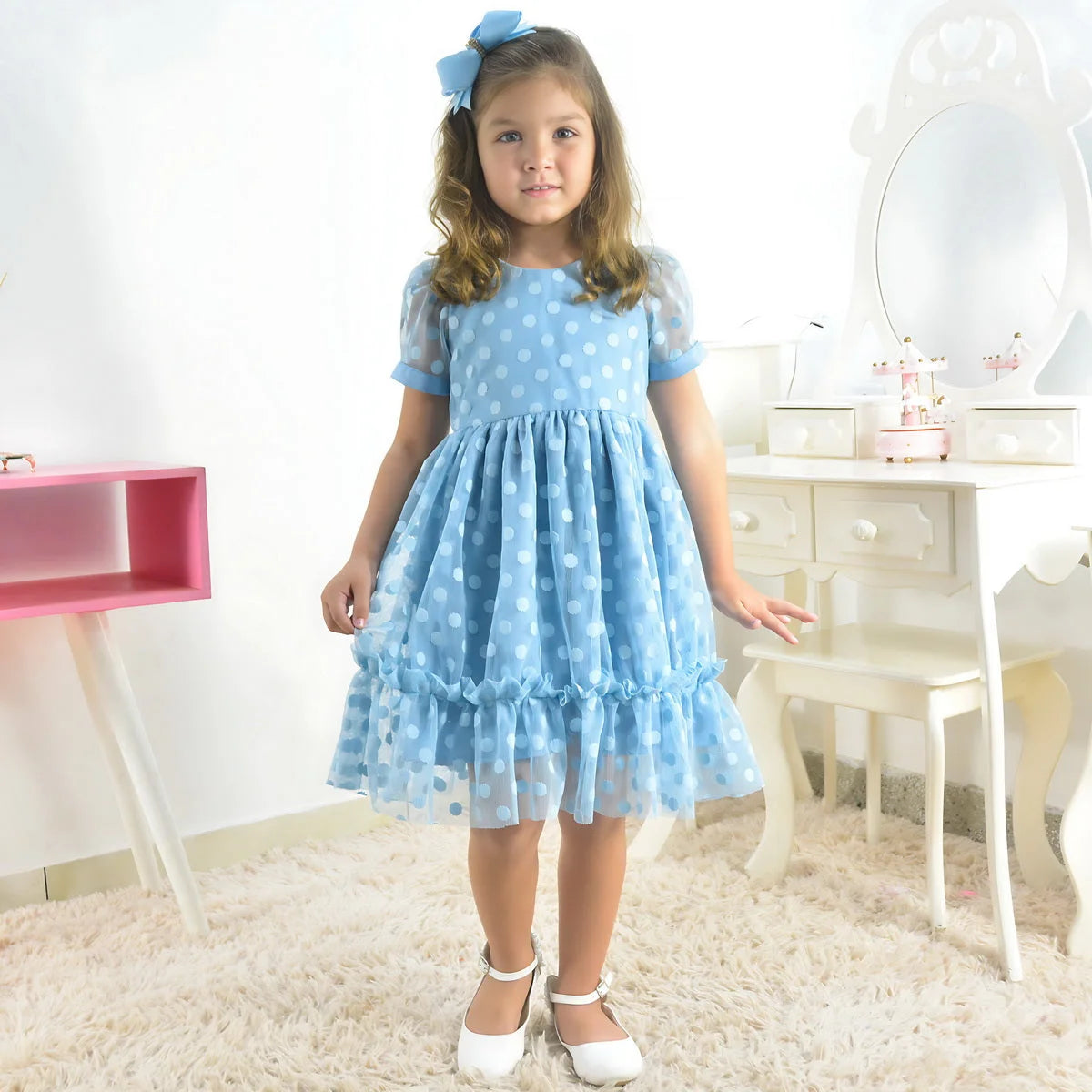 Blue Children's Tulle Po Dress - Christening, Wedding And Graduation 12-18 months US numeric Blue Children's Tulle Po Dress - Christening, Wedding And Graduation 12-18 months US numeric