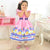 Bolofofos Dress + Hair Bow + Girl Petticoat Clothes Birthday Party - Dress