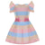 Casual Striped Dress for Girls: Yellow Blue and Pink - Dress
