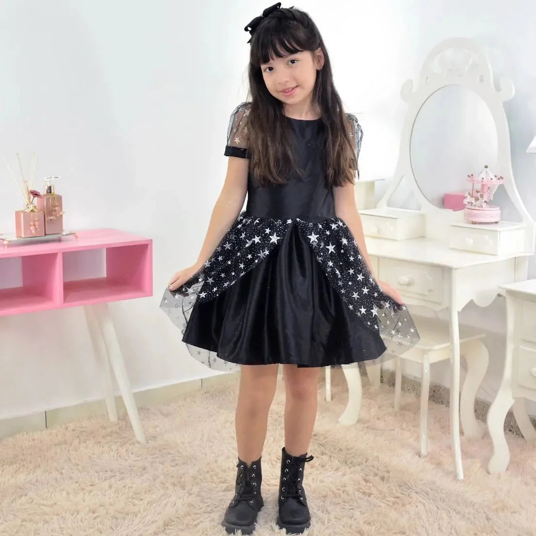 Girls black dress skirt best sale