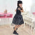 Children’s Black Dress With Tule Over The Skirt - Girls 1 To 10 Years - Dress